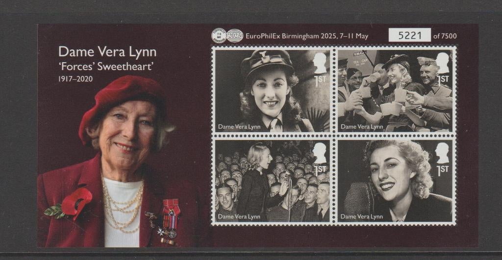 Engeland Special blok Dame Vera Lynn (2025)., Ophalen of Verzenden, Postfris