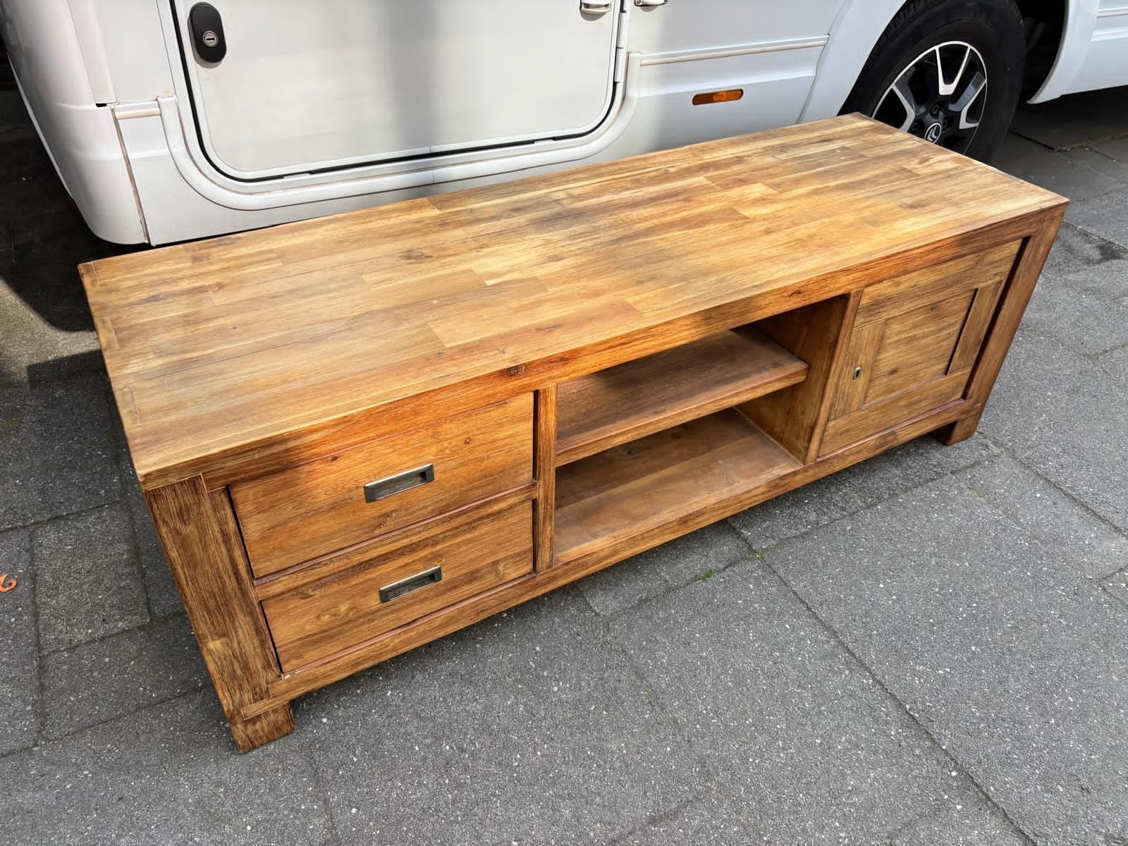 TV-kast, dressoir, 2x salontafel, Ophalen, Gebruikt, Met deur(en), 150 tot 200 cm