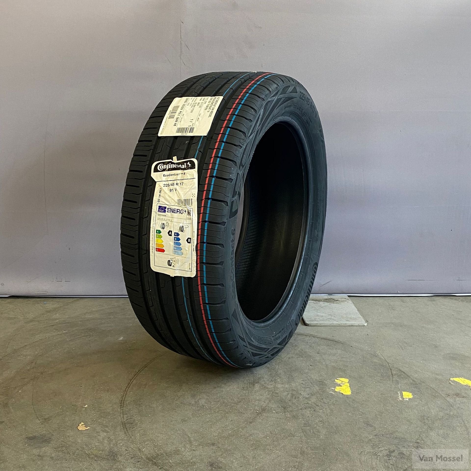 Continental Eco Contact 6 225/45/R17 91V, Gebruikt, -, -, 17 inch
