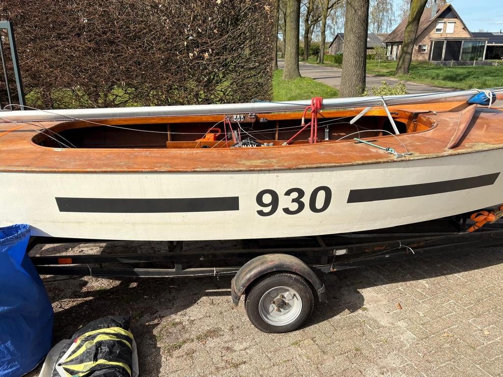 Spanker zeilboot te koop met zeilen, spinnaker en wegtrailer, Ophalen, Gebruikt