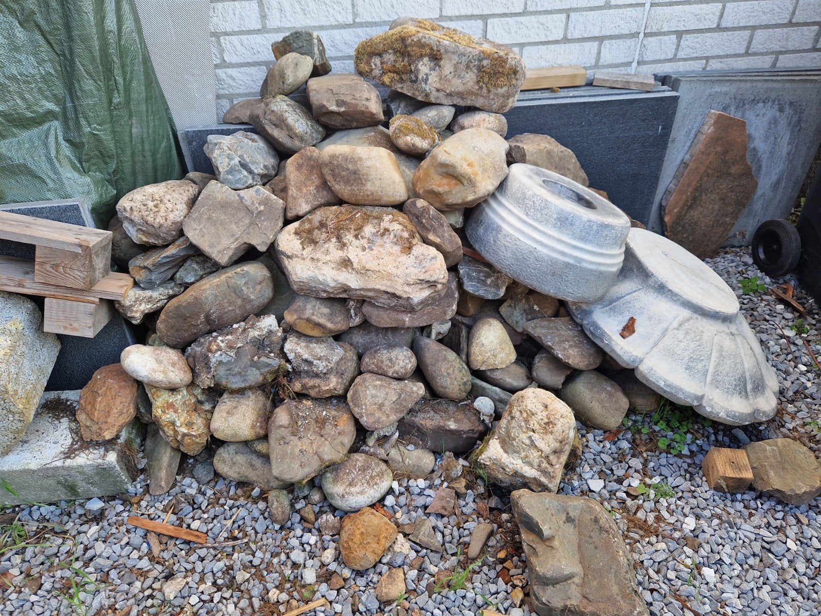 Grote rotsen en keien voor vijver of tuin- TEAB-bieden, Ophalen, Overige materialen, Gebruikt, Kei