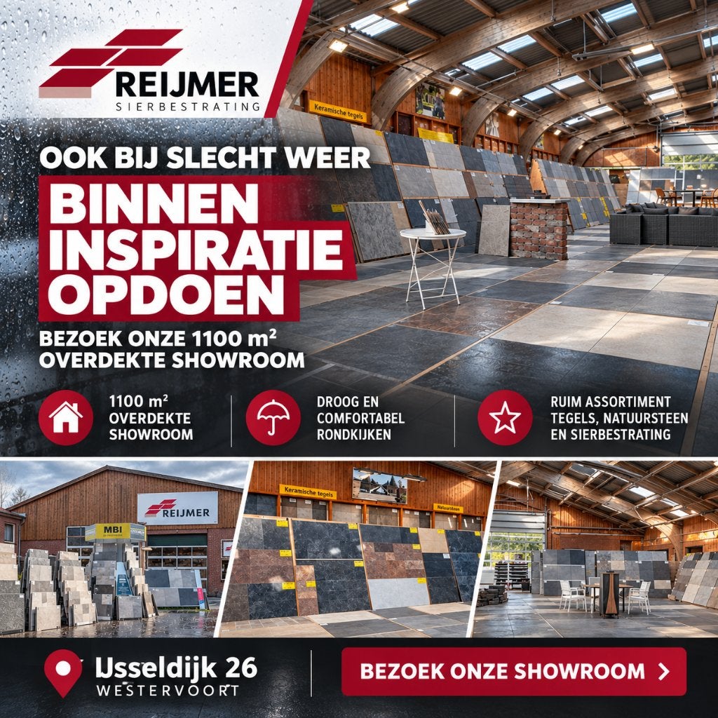 1100m² Overdekte Showroom | Tuintegels & Sierbestrating, Tuin en Terras, Ophalen, Overige materialen, Nieuw, 10 m² of meer