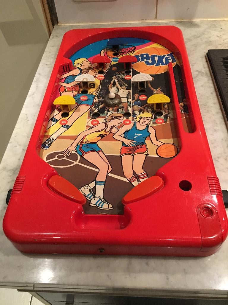 Vintage Flipperkast Pinball Game Basket by Arco Falc Italy, Verzamelen, Speelgoed, Ophalen, Gebruikt