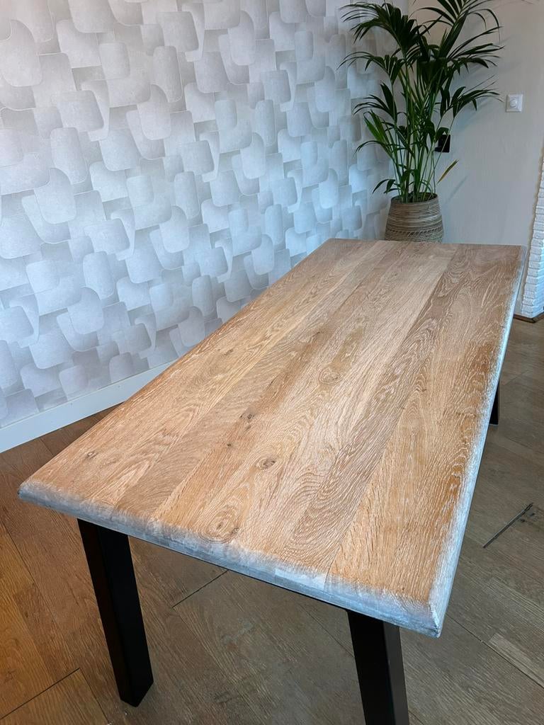 Eiken tafelblad 180x80, Huis en Inrichting, Tafels | Eettafels, Ophalen, Eikenhout, 50 tot 100 cm, Zo goed als nieuw