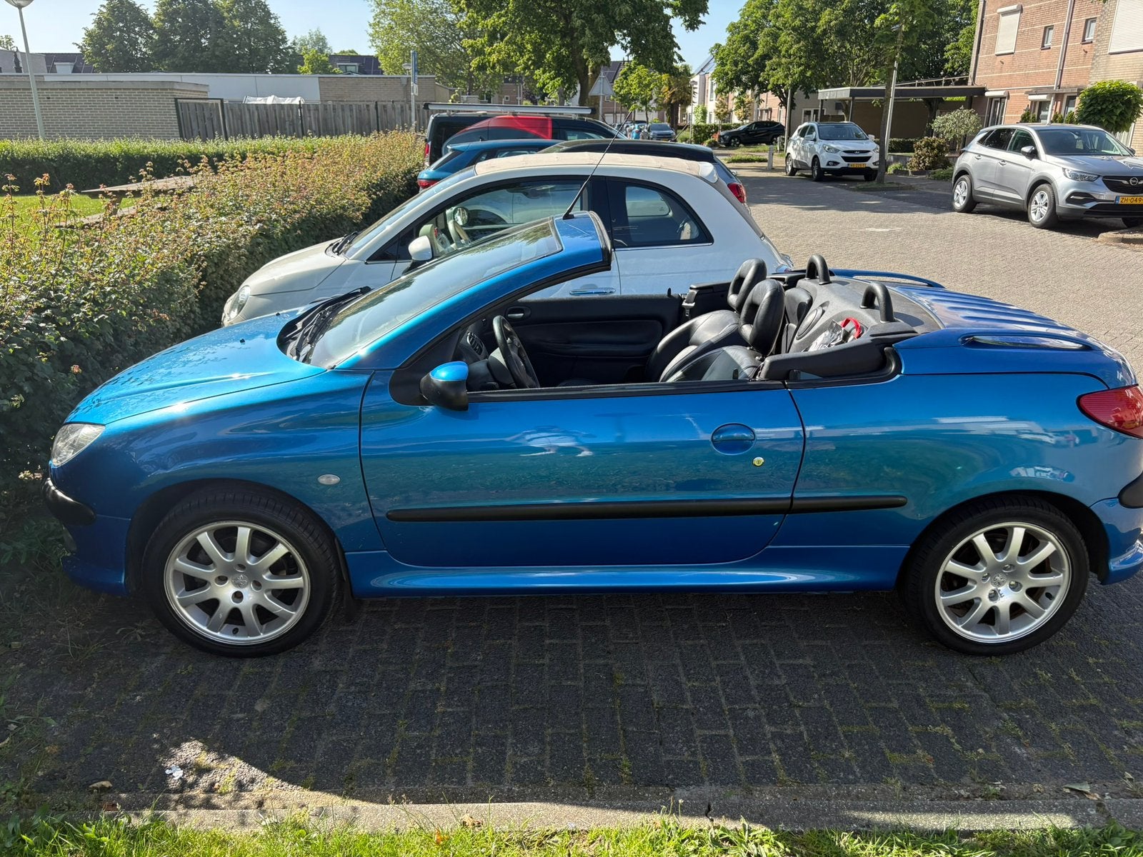Peugeot 206 2.0 16V CC 2001 Blauw, Auto's, 136 pk, Zwart, 4 cilinders, Cabriolet
