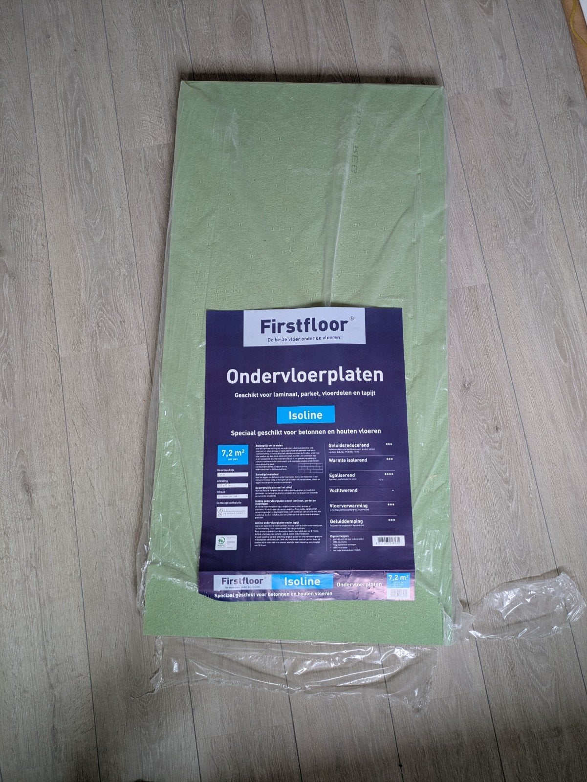 Groene Isoline ondervloerplaten 7mm, Ophalen, Overige materialen, 30 cm of meer, 50 tot 150 cm