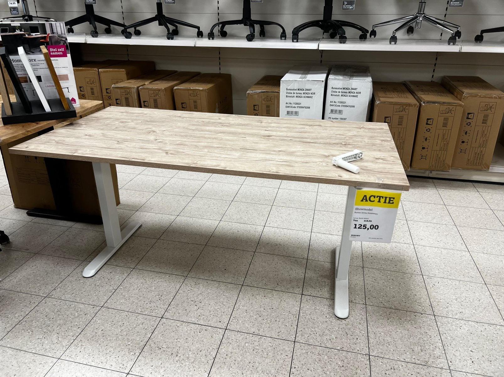 Homeworx bureau, Huis en Inrichting, Ophalen, Overige typen, 160 cm, Metaal
