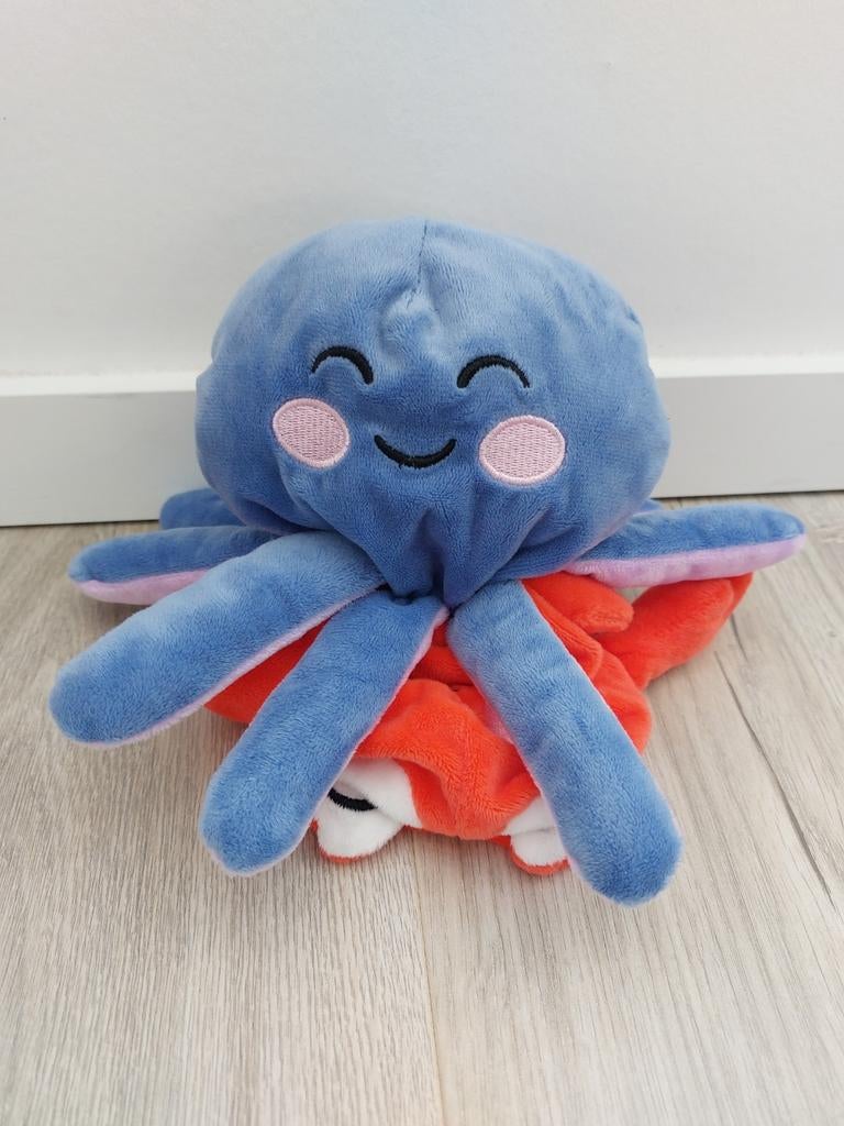 Knuffel Hema krab octopus omkeerbaar reversible L1466, Kinderen en Baby's, Ophalen of Verzenden, Zo goed als nieuw, Overige typen