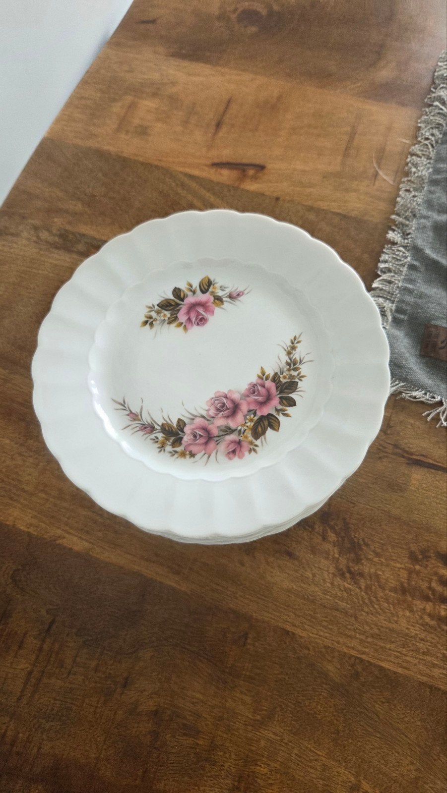 Set van 8 Royal Schwabap borden met rozenmotief, Ophalen