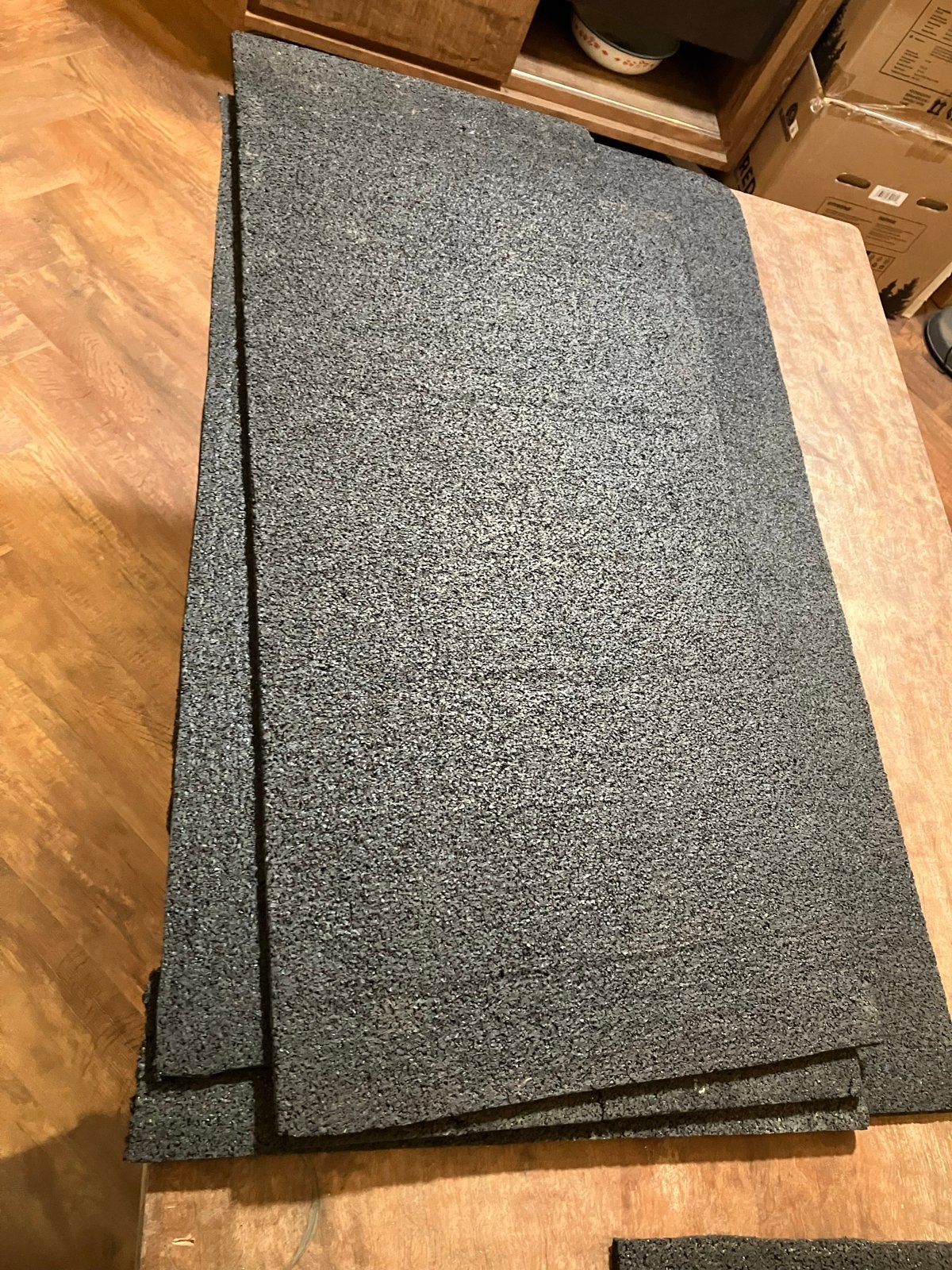 Rubberen matten 1 cm dik, 4m2 - Wasmachine/Zwembad, Ophalen, Gebruikt, Grondzeil