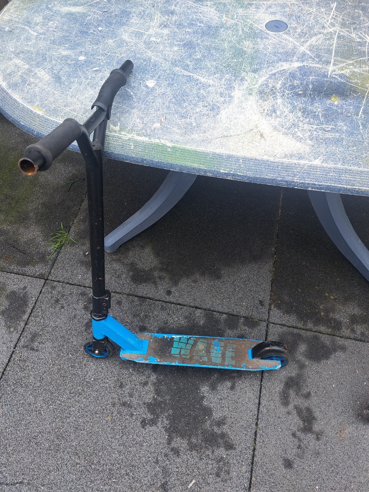 Blauwe stuntstep - Gebruikt, Fietsen en Brommers, Ophalen, Gebruikt, Gewone step, Onbekend