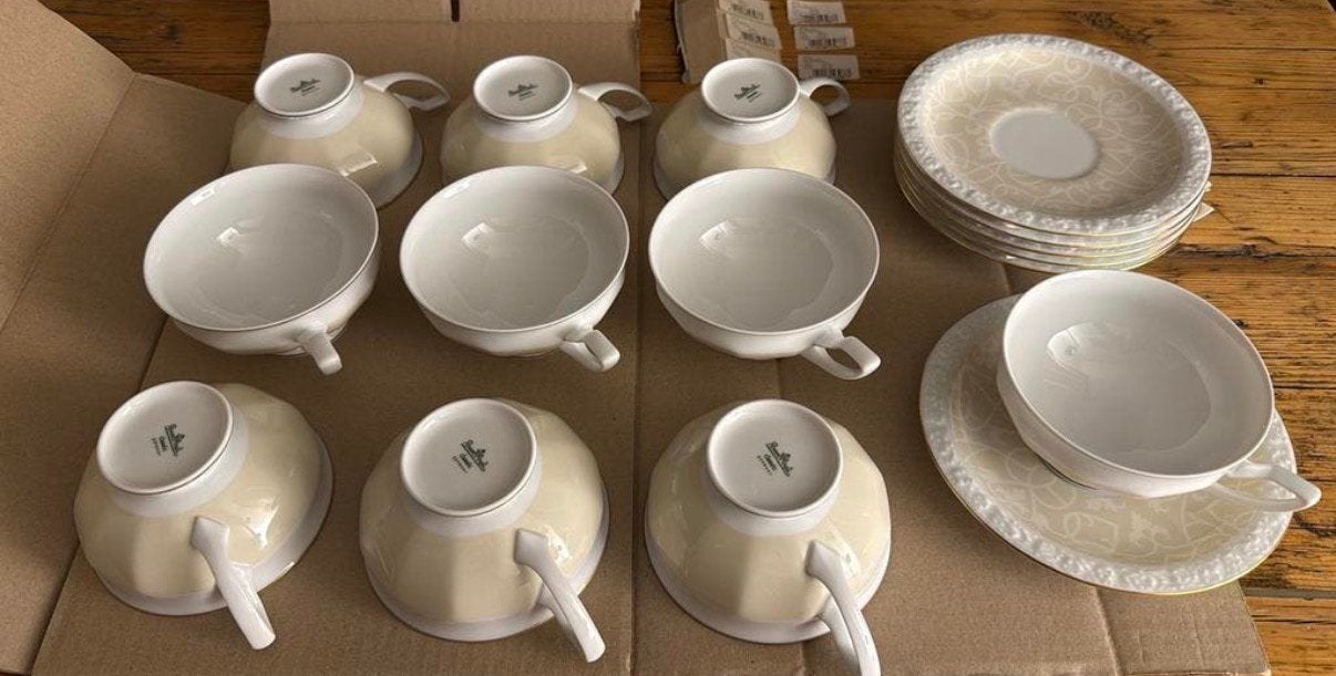 Vintage Rosenthal porcelain plates and tea cups, St. Germain, Antiek en Kunst, Ophalen of Verzenden