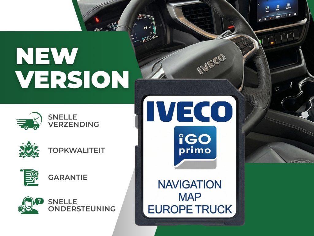 IVECO XP ✅ DAILY STRALIS HI-WAY SAT NAV MAP  SD CARD EUR, Computers en Software, Navigatiesoftware, Verzenden, Nieuw, Heel Europa
