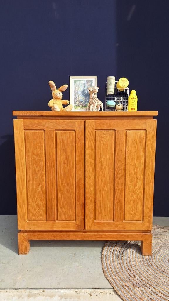Handgemaakte massief eiken commode, dressoir, kast, kastje, Ophalen, Gebruikt, Vintage, Nvt