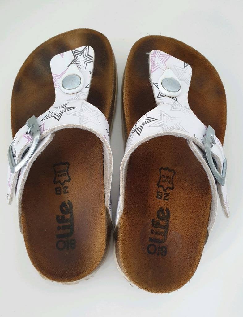 Slippers Bio Life, wit met sterren, maat 28, BioLife, Meisje, Overige typen, Ophalen of Verzenden