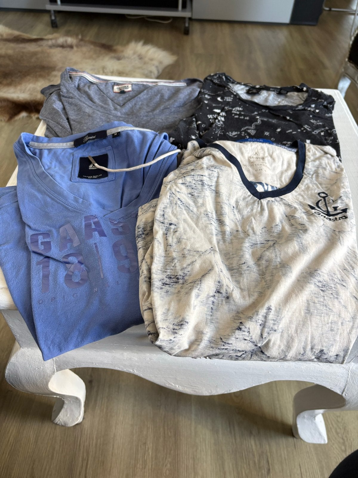 4 Dames T-shirts: Gaastra, Tommy Hilfiger, Seventy Seven, Kleding | Dames, Blauw, Maat 42/44 (L), Ophalen of Verzenden, Korte mouw