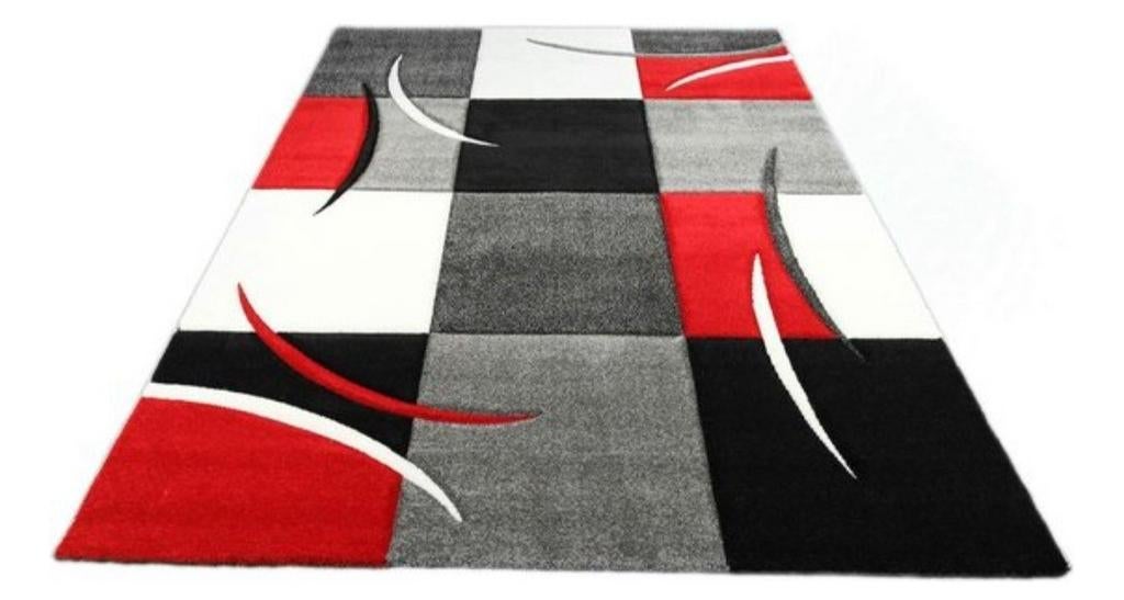 Vloerkleed Diamond 120x170 rood Laagpolig nieuw!, 100 tot 150 cm, Nieuw, Ophalen of Verzenden, 150 tot 200 cm