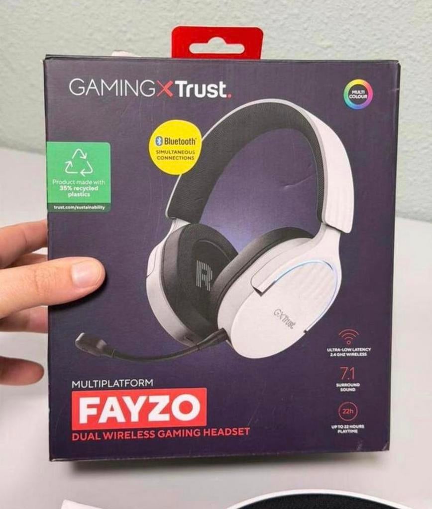 Trust GXT491W Fayzo - NIEUW Draadloze Gaming Headset PS5 PC, Computers en Software, Headsets, Mute-functie, Nieuw, Ophalen of Verzenden