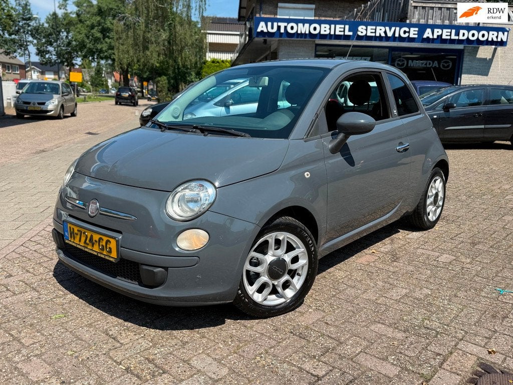 Fiat 500 1.2 Lounge *AIRCO*SPORTSTOEL*LM.VELG*MF-STUUR*BLUE-, Auto's, Fiat, Euro 5, Gebruikt, 840 kg, Leder