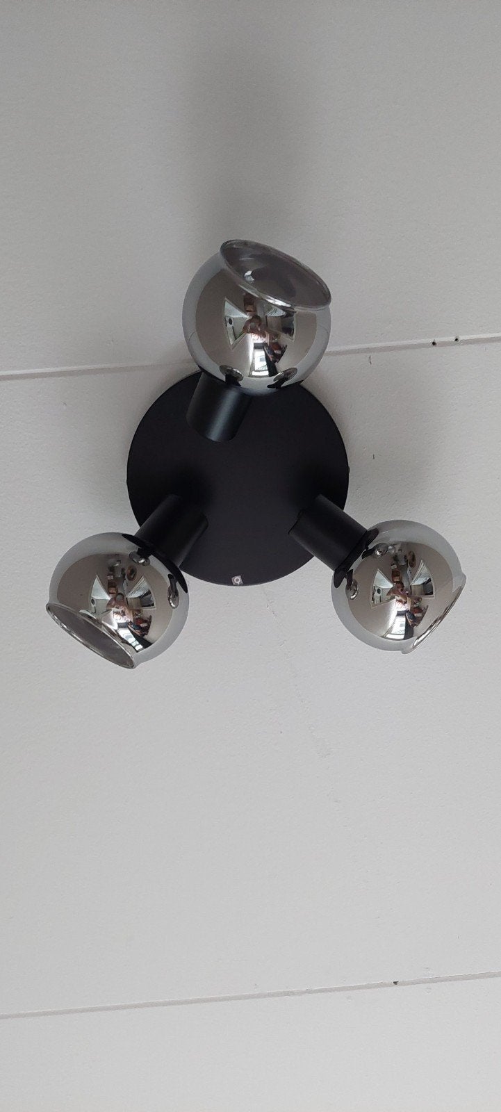 Zwarte Plafondspot met 3 Zilver/Grijze Bollen, Ophalen, Qazqa, Modern, Verstelbaar
