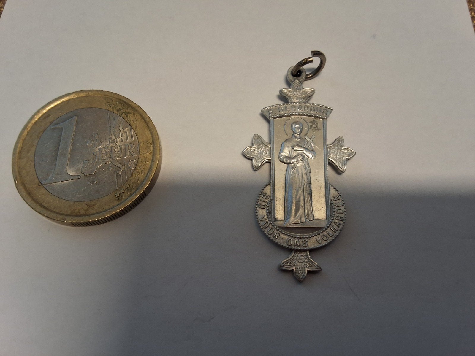 Zilverkleurige Medaille/Hanger H. Gerardus, Ophalen of Verzenden