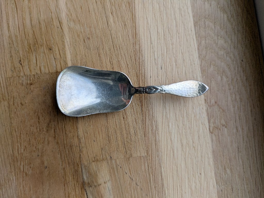 Verzilverd Wellner Theeschepje / Suikerschepje, Antiek en Kunst, Ophalen