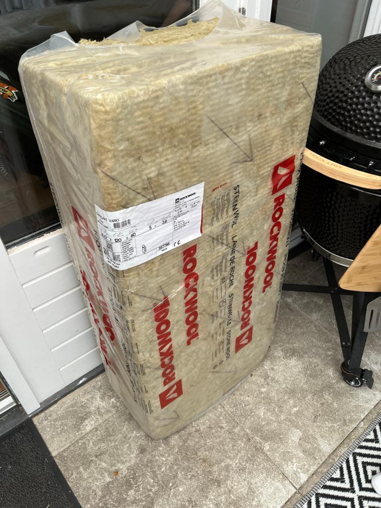 Rockwool steenwol isolatieplaten 100x120x60mm, Doe-het-zelf en Verbouw, Isolatie en Afdichting, Ophalen, Nieuw, Steenwol, Minder dan 5 m²