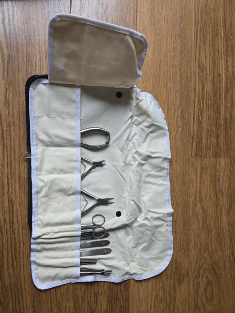 Pedicure Instrumenten Opberghoes - Pedicure Set Etui, Ophalen of Verzenden, Zo goed als nieuw, Overige typen