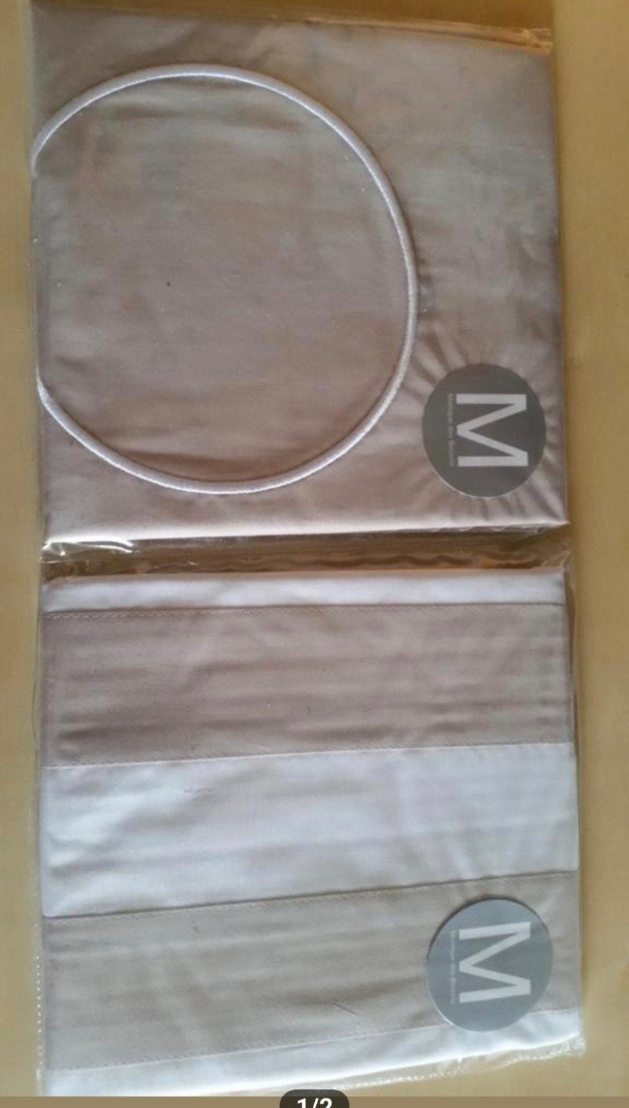 2x Monique des Bouvrie kussenslopen 30x50 cm - Nieuw, Ophalen of Verzenden, Nieuw, Overige kleuren, Rechthoekig