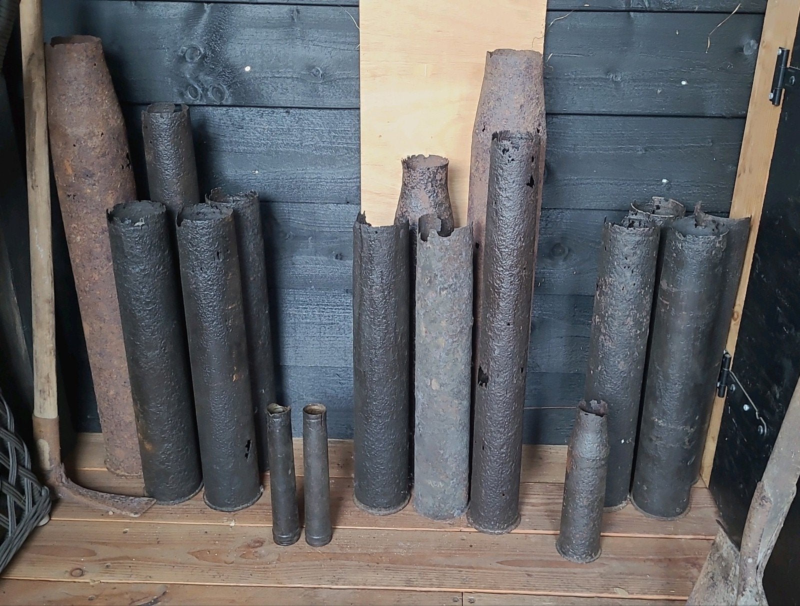 Duitse wo2 verzameling hulzen kwk pak flak te koop, Ophalen, Landmacht, Duitsland, Hulzen of Bodemvondsten