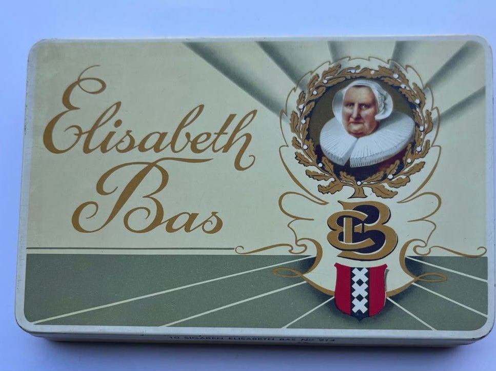 Vintage Elisabeth Bas sigarenblik H. Jos van Susante, Ophalen of Verzenden, Gebruikt, Overige