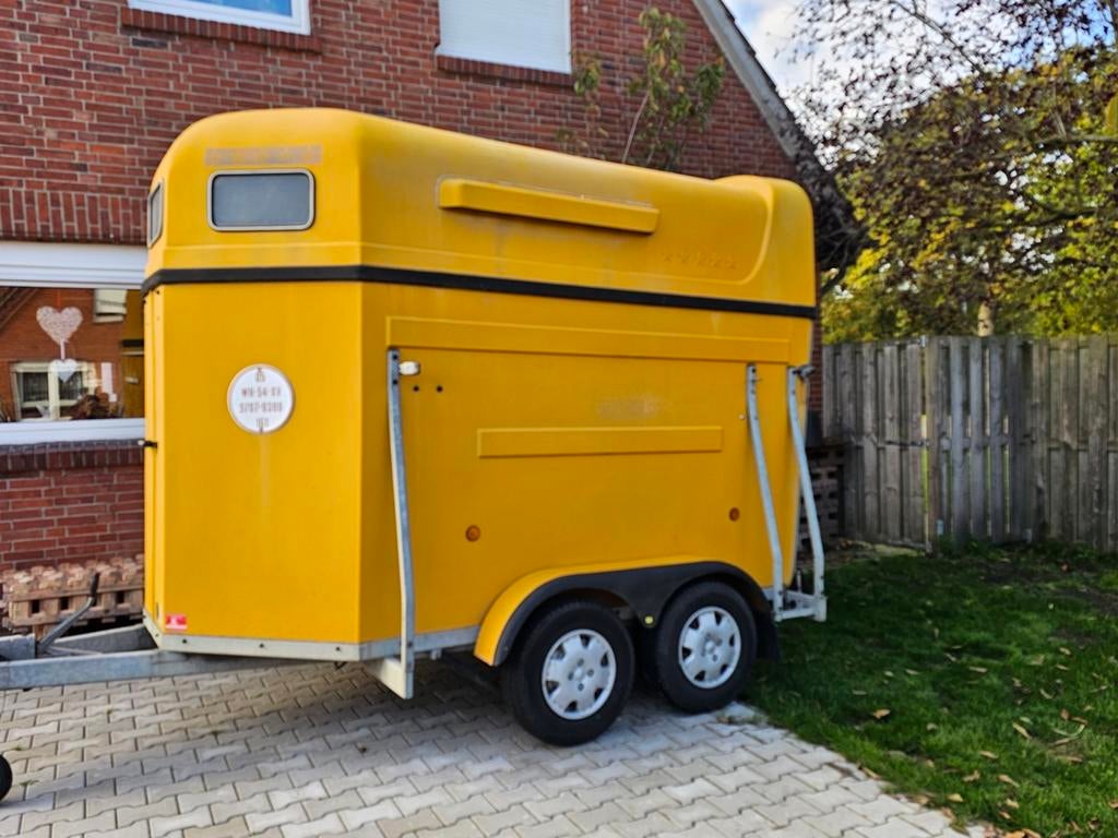 Gekeurde 2-paards trailer, Dieren en Toebehoren, Paarden en Pony's | Trailers en Aanhangwagens, Ophalen, Gebruikt, Overige materialen
