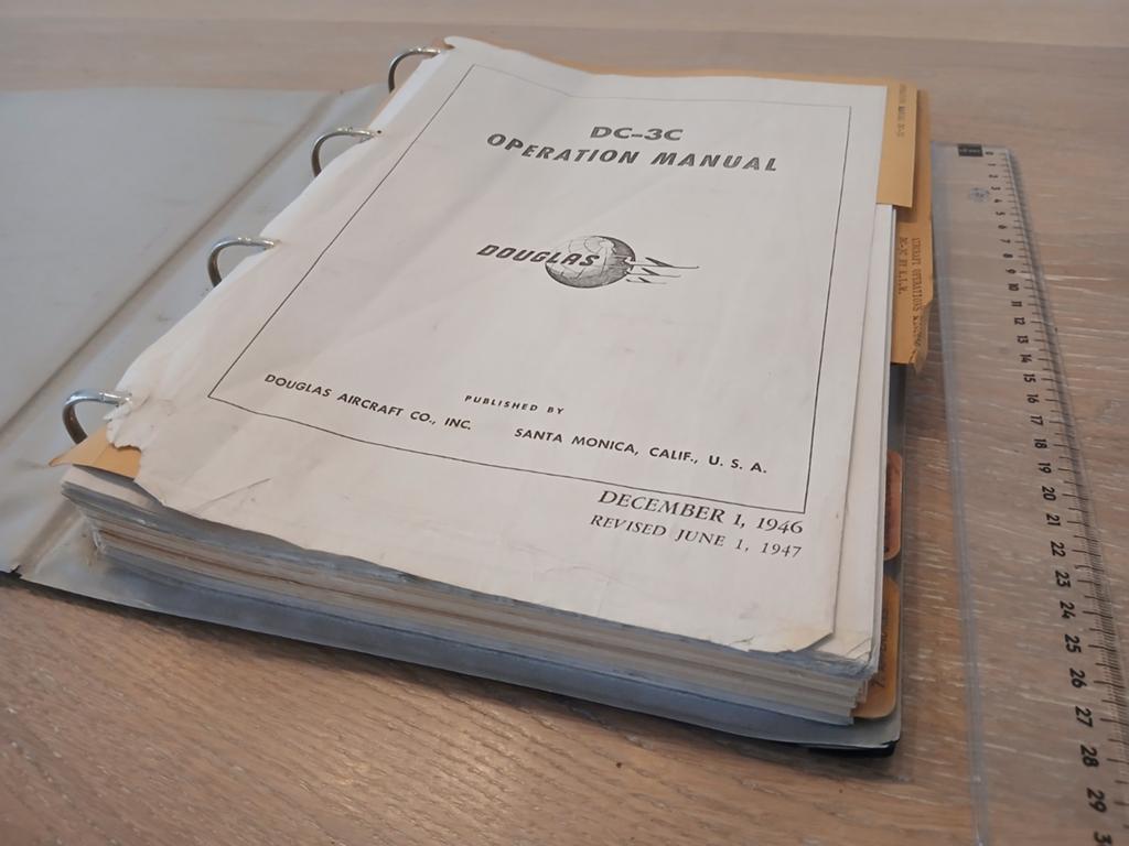 Orgineel KLM handboek Manual Douglas DC-3 Dakota Luchtvaart, Verzamelen, Ophalen of Verzenden, Zo goed als nieuw, Kaart, Foto of Prent