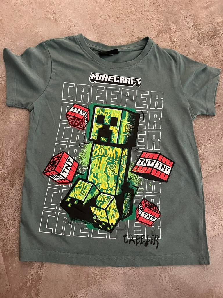 MINECRAFT shirt naat 128  zgan, Ophalen of Verzenden, Zo goed als nieuw, Jongen, Shirt of Longsleeve