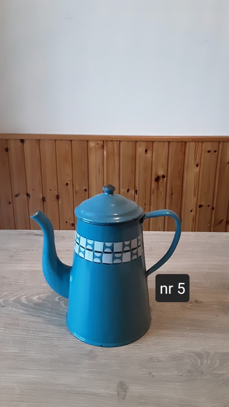 EMAILLE BLAUWE KOFFIEPOT., Ophalen of Verzenden