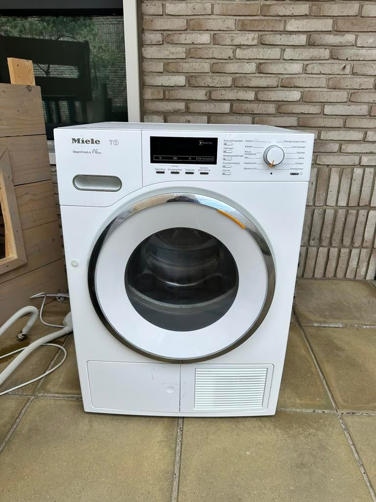 Miele wasmachine was machine droger wasdroger, Ophalen, Gebruikt, 1200 tot 1600 toeren, 85 tot 90 cm
