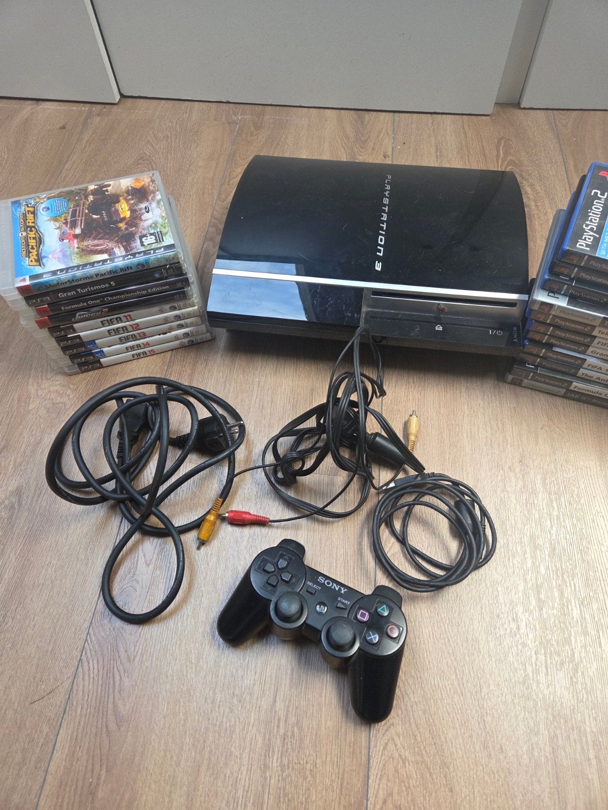 Complete PlayStation MEGA-Set: PS1 + PS3 Consoles + 45 Games, Ophalen, Gebruikt, Met 2 controllers, Phat