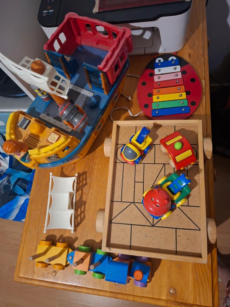 Speelgoedpakket: boot, xylofoon, trein en meer, Kinderen en Baby's, Speelgoed | Overig, Ophalen, Gebruikt, Jongen of Meisje