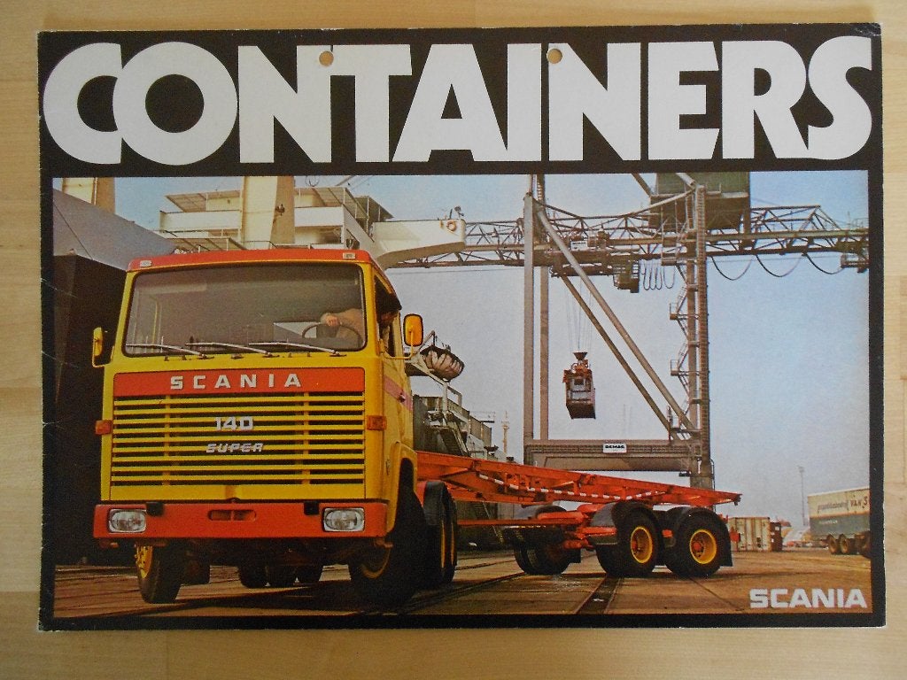 Scania Container Brochure 1970 – 50 80 110 140, Ophalen of Verzenden, Zo goed als nieuw, Overige merken, Scania