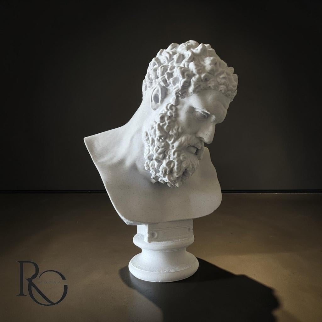 Klassieke Buste van Hercules – Marble look Sculptuur (24 cm), Antiek en Kunst, Kunst | Beelden en Houtsnijwerken, Ophalen of Verzenden
