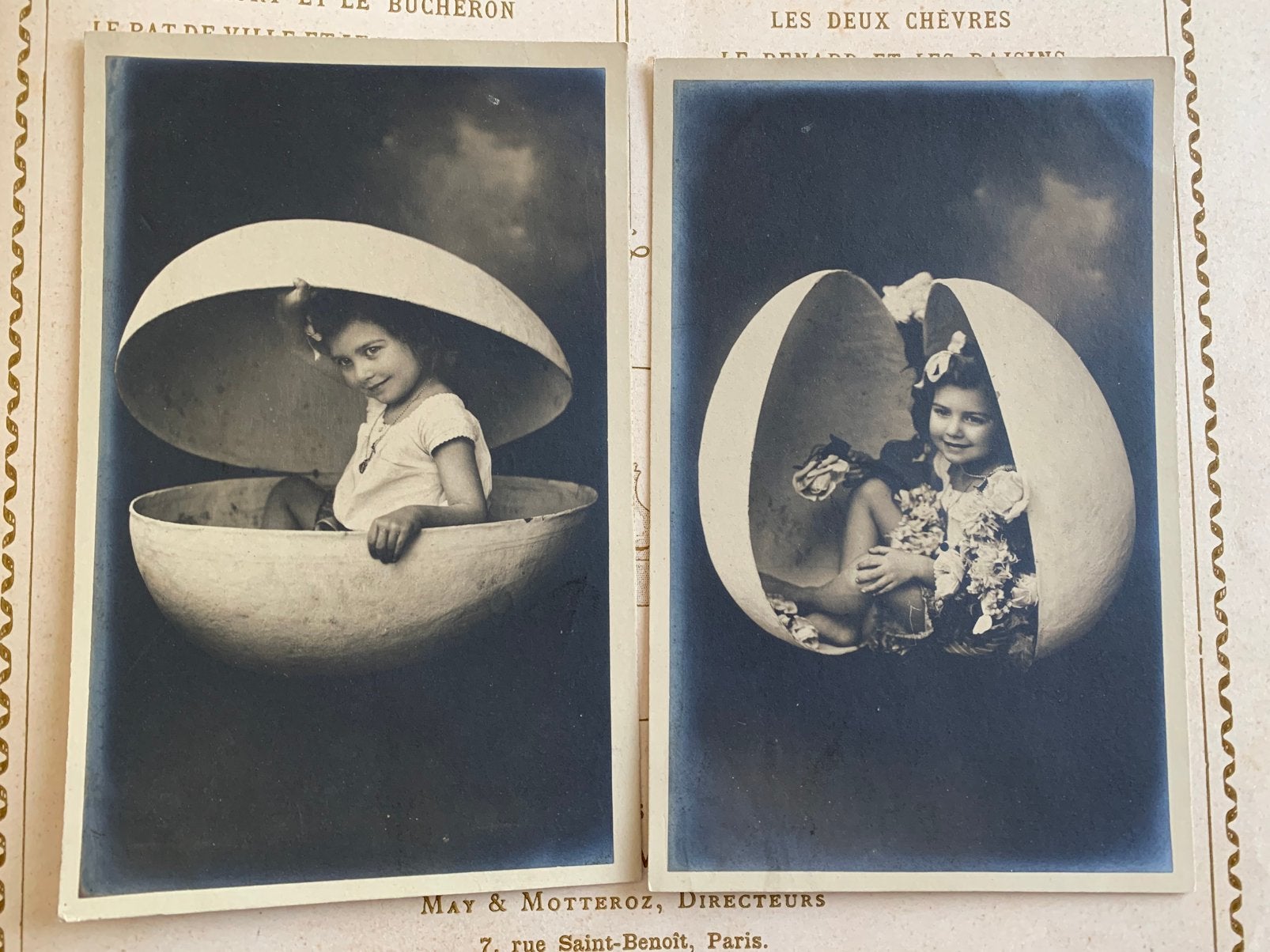 Meisje in paasei (GO), Ophalen of Verzenden, Voor 1920, Ongelopen, Kinderen