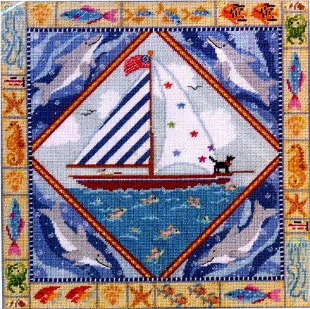 borduurpakket SEA BISCUIT needlepoint MARTI, Ophalen of Verzenden, Nieuw, Handborduren, Borduurpakket