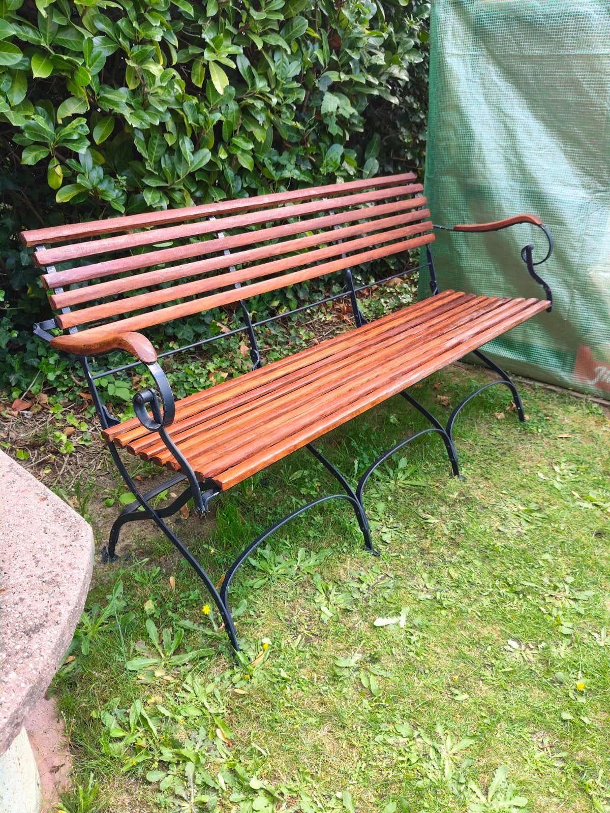 Moerlandt design driezitsbank tuin bank meubel Anton Damen, Tuin en Terras, Ophalen, Gebruikt, Hout