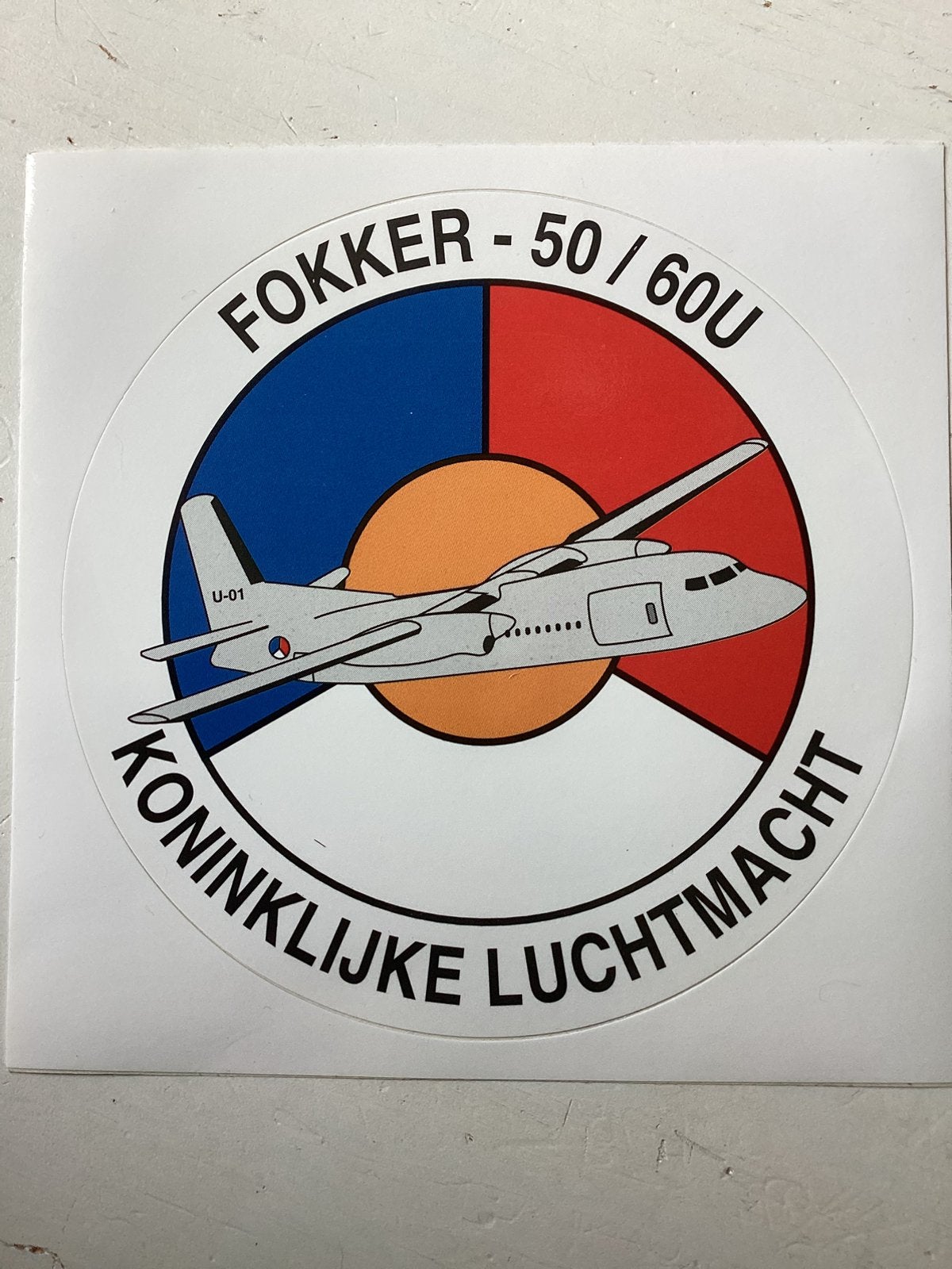 Sticoer Koninklijke Luchtmacht Fokker 50/60U, Verzenden, Luchtmacht, Nederland, Foto of Poster