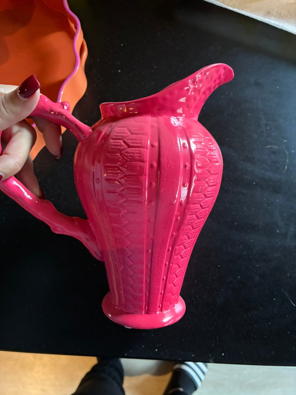 Vaas roze, Ophalen