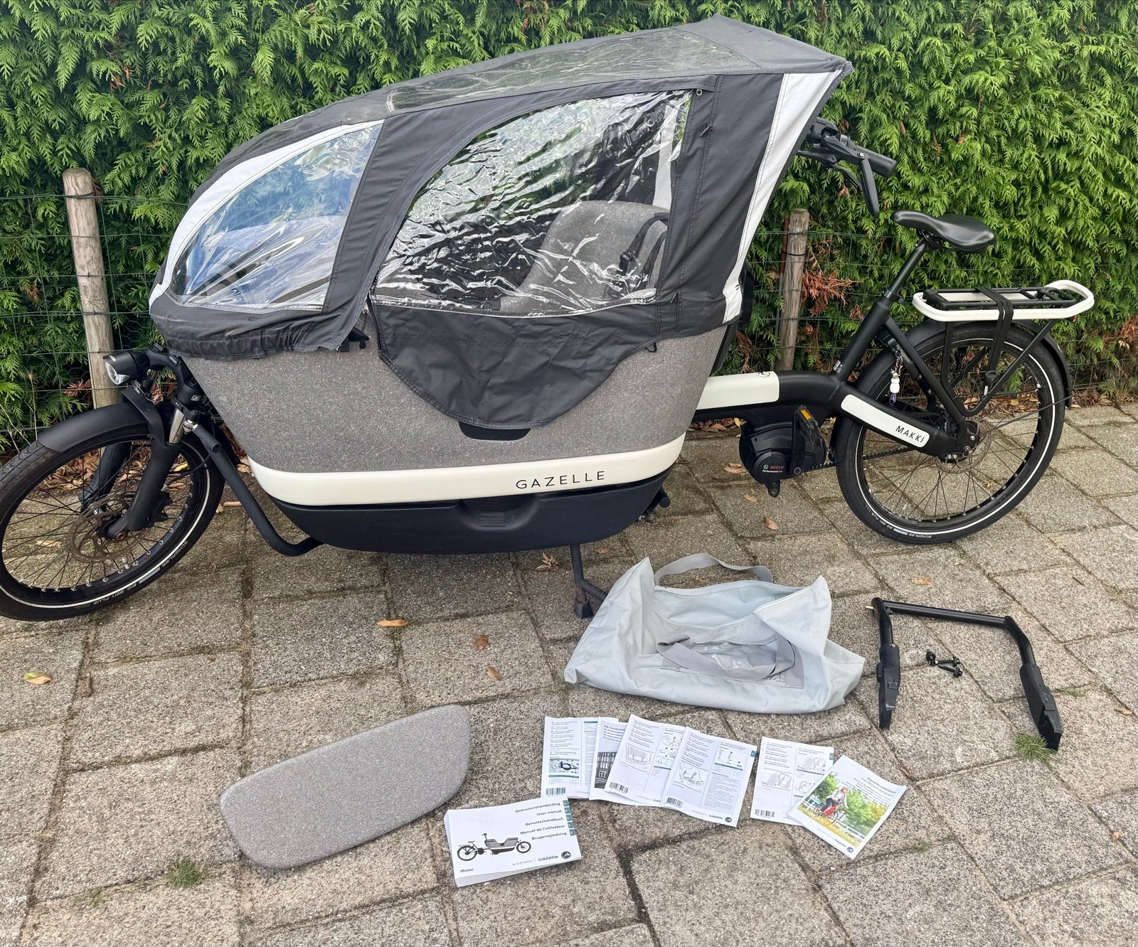 Gazelle Makki bakfiets met veel accessoires, Fietsen en Brommers, Fietsen | Bakfietsen, Ophalen, Elektrisch, Zo goed als nieuw