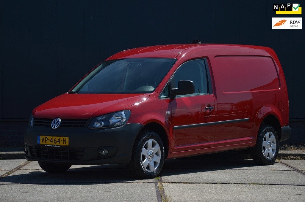 Volkswagen Caddy 1.6 TDI Maxi BMT Airco Schuifdeur Trekhaak, Auto's, Euro 5, Stof, 4 cilinders, Volkswagen
