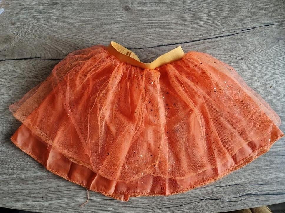 Oranje glitter rokje voor kleine meisjes, Ophalen of Verzenden