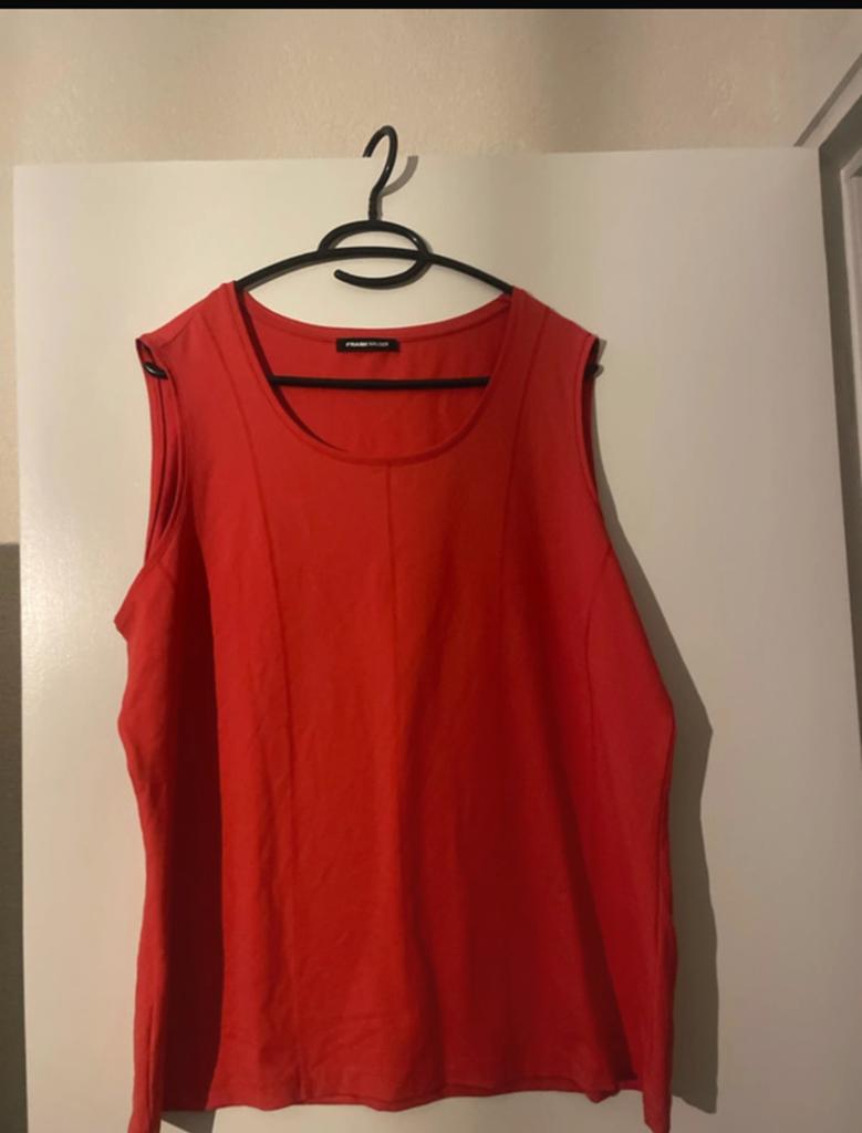 Frank Walder Rode Mouwloze Top - Maat 46, Kleding | Dames, Tops, Zo goed als nieuw, Maat 42/44 (L), Rood, Zonder mouw, Ophalen of Verzenden