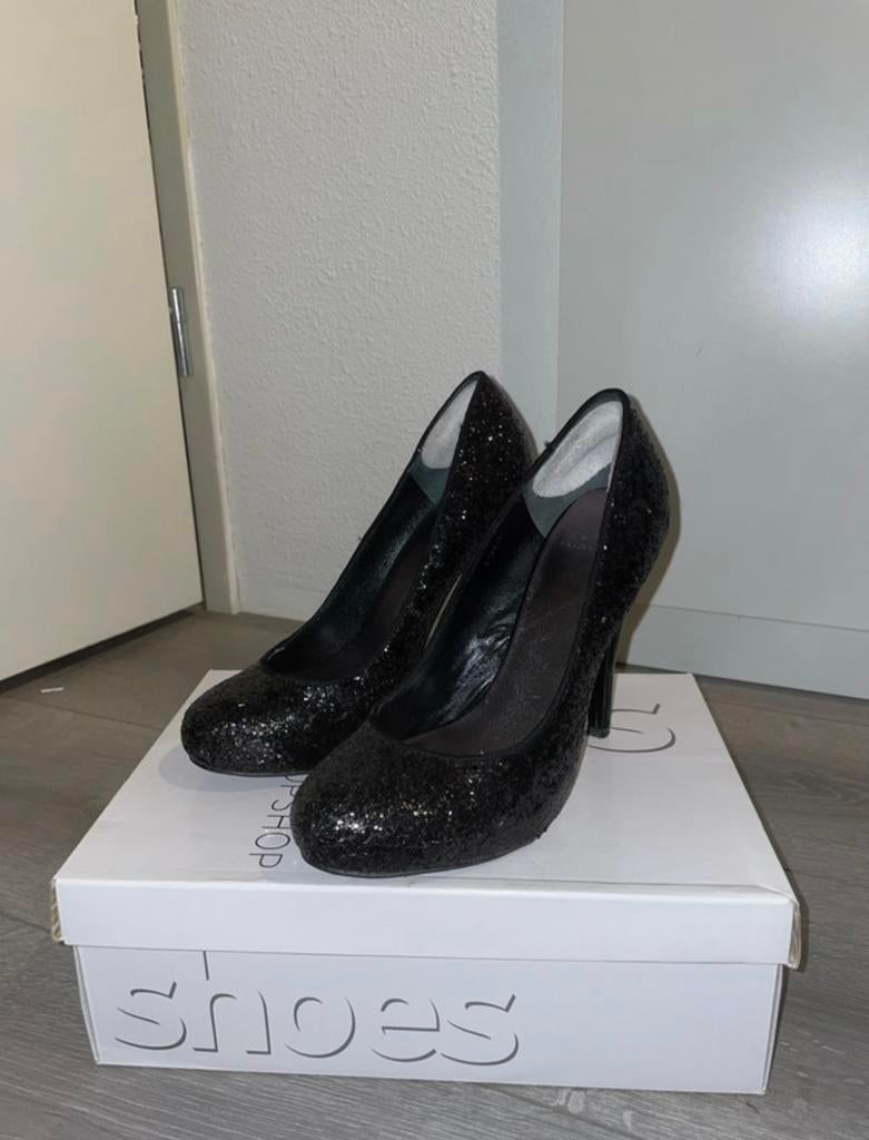 Esprit glitter hakken maat 37, Pumps, Zwart, Ophalen of Verzenden, Zo goed als nieuw